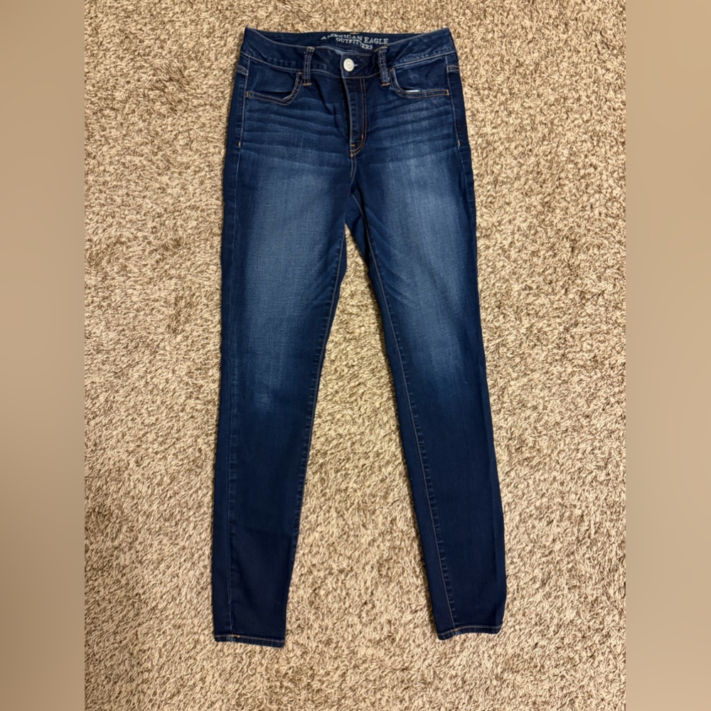 American Eagle Outfitters Dark Blue High Rise Jeggings